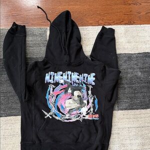 Black Graphic Hoodie